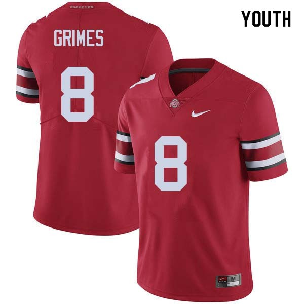 Ohio State Buckeyes #8 Trevon Grimes Youth Player Jersey Red